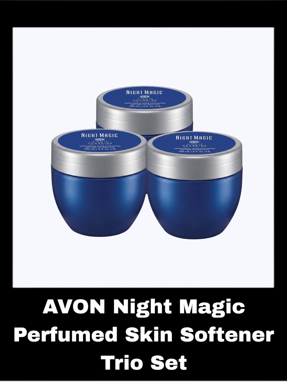 AVON Night Magic 5.0 Fluid Ounces Perfumed Skin Softener Trio Set